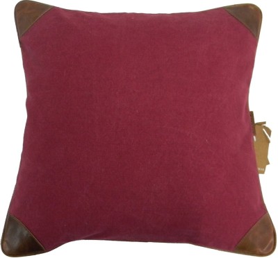 MANDAVA Canvas, Leather Cushions & Pillows Cover(41 cm*41 cm, Red)