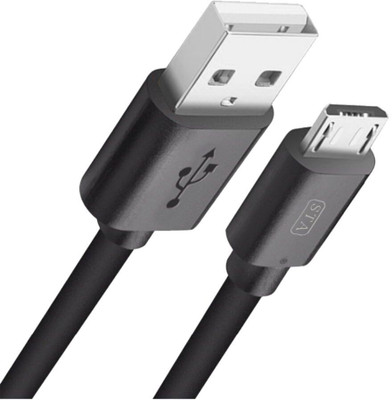 STA Micro USB Cable 1.2 m Fast Charging USB Micro cable & Data Sync.(Compatible with All Smartphones, Tablets and MP3 player, Black, One Cable)