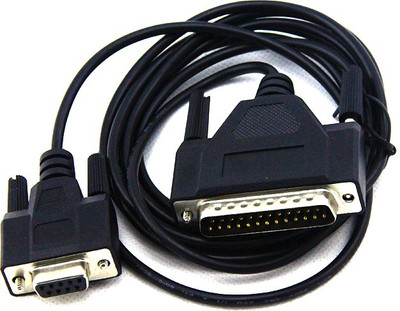 

ANDTRONICS DB25 (25 pin) Male to DB9 (Serial / RS232) Female Cable 1.5M-150CM-4.5FT - Black Network Cable(Compatible with Desktops, Laptops, Servers, Gaming Consoles, TV, Black)