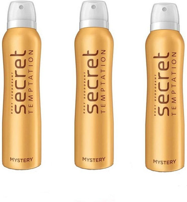

SECRET TEMPTATION MYSTERY Body Spray - For Men & Women(450 ml, Pack of 3)