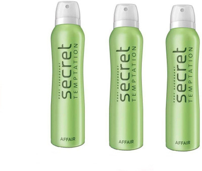

Secret Temptation Affair Body Spray - For Men & Women(450 ml, Pack of 3)