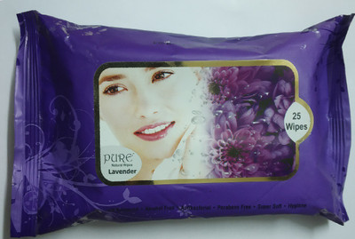 

Pure Soft Facial Face Skin cleaning Wet Tissue -50 Wipes (Lavender)(Pack of 50)