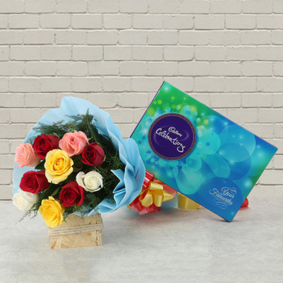 

Ferns N Petals Celebrations with Roses Combo(200gm)