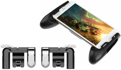

MobiNok PUBG Combo Of 1 Pair L1R1 Trigger with Mobile Game Handle Grip Controller Physic Mobile Gaming Joysticks for Android/iOS with Controller Gaming Accessory Kit(Black, For Android, iOS)