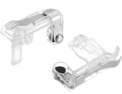 

Klick N Shop Upgraded Sensitive Shoot/Aim Buttons R1 L1 Transparent Metal Trigger Mobile Game Controllerc Gaming Accessory Kit(White, For Android, iOS)