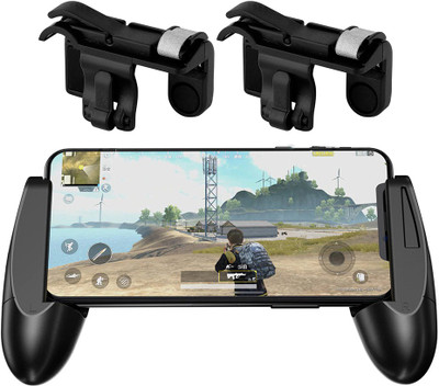 

LIFEMUSIC Mobile Phone Shooter Controller Gamepad Remote with 2 Trigger Fire Button Handle Cell Phone Adapter for PUBG Gaming Joystick Gaming Accessory Kit(Multicolor, For Android, iOS)