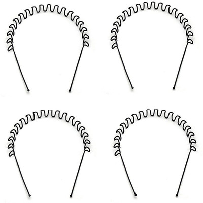

pretty Premium Quality Hair Band For Men And Women Daily Use Black Spring- Four Hair Band(Black)