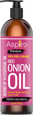 

Aspiiro Natural Organic Red Onion Hair Oil With 14 Essential Oil For Complete Hair Tretment & Hair Fall Control Oil Of Onion Hair Oil(200 ml)