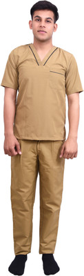 

Ara India Scrub Suit | Hospital Garment | Unisex Scrub Suit | Surgeon Scrub Suit | Women Scrub Suit | Hospital Uniform Shirt, Pant Hospital Scrub(Beige L)