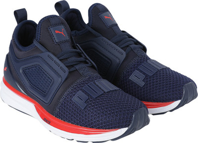 

Puma Boys & Girls Lace Running Shoes(Blue, Peacoat-high risk red