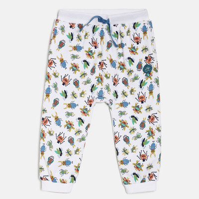 MINI KLUB Track Pant For Boys(White, Pack of 1)