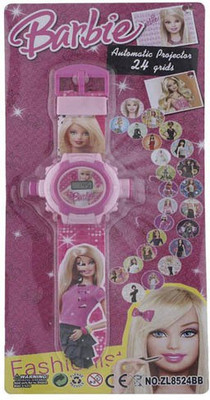 

SIGNOMARK Barbie 24 Image Kid's Projector Watch Pack Of - 1 (Multicolor)(Pink)