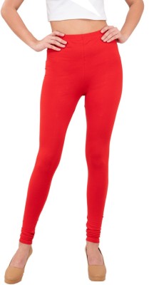 Priya Point Churidar  Western Wear Legging(Red, Solid)