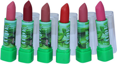 

ADS Aloe extract based multicolor lipstick set of 6 pcs(01, 04, 07, 09, 10, 12)