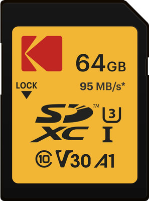 Kodak High Speed SDXC 64 GB SD Card Class 10 95 MB/s  Memory Card