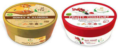 

TBC COMBO OF HONEY & ALMOND WINTER CARE NOURISHING CREAM AND FRUIT YOGHURT FACE & BODY LUXURY CREAM 200g(200 g)