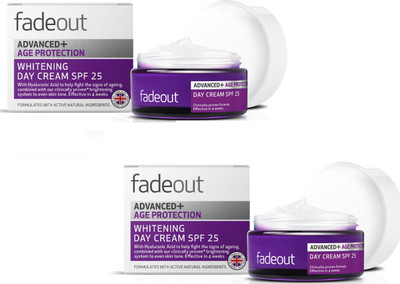 

Fadeout Adavanced+ Age Protection Whitening Day Cream 50ml Pack Of 2(100 ml)
