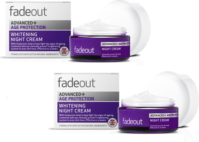 

Fadeout Adavanced+ Age Protection Whitening Night Cream 50ml Pack Of 2(100 ml)
