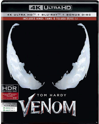 

Venom (4K UHD + HD + Bonus Disc) (3-Disc)(4K(UHD) Blu-ray English)