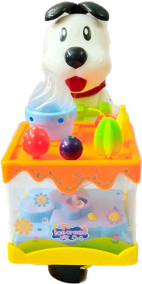 

ClueSteps Let's Play Together with Cute Dog Ice Cream Car Lights, Music and Universal Toy (Baby Rattles)(Multicolor)