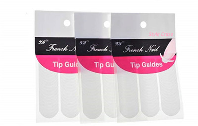 

Style Craze lot 3 Packs French Tips Guide Manicure Nail Art Fringe stickers,Stencil,nail art(white)