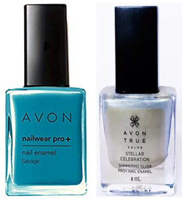 

Avon Anew True Color Stellar Celebration Pro+ Nail Enamel 8 ml with one Nailwear Pro+ Nail Enamel 8 ml Savage , Stellar Celebration(Pack of 2)