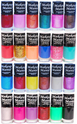 

Makeup Mania Exclusive Nail Polish Set of 24 Pcs. MM-NP-91-94 Multicolor(Pack of 24)