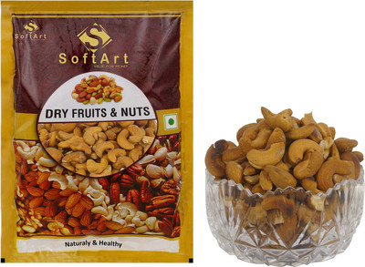 

Soft Art 100% Natural Premium Nuts and Dry Fruit Roasted and Salted Cashews / Kaju - 750 Grams Cashews(750 g, Vacuum Pack)