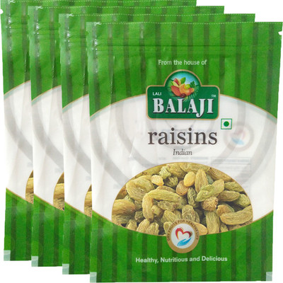 

Balaji Green Indian Raisins/Kishmish 200 Pack Of 4 Raisins(800 g, Pouch)