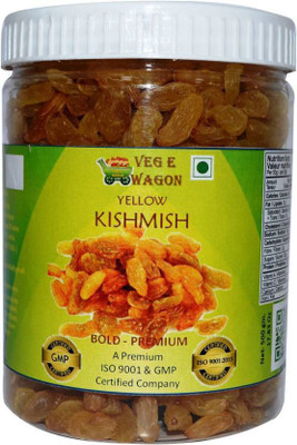 

Veg E Wagon Kishmish (Raisins) Yellow Premium 500gm. in Pet jar Raisins(500 g, Plastic Bottle)