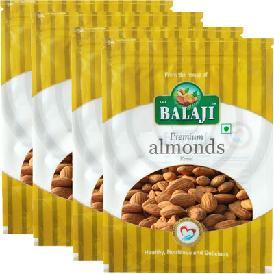 

Balaji California Almonds premium 200 Pack Of 4 Almonds(800 g, Pouch)