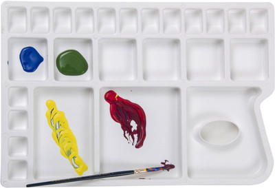 

Isomars Plastic 25 Paint Wells Palettes(Set of 1, White)