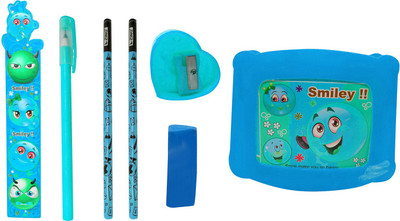 

AASA cartoon box cartoon Art Plastic Pencil Boxes(Set of 2, Blue)