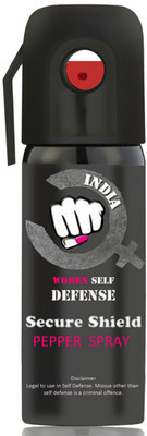 

SECURE SHIELD Women Self Defence Pepper Spray for Safety/Protection, Compact Size with Clip | Max Protection - 45 shots | 55 ml Pepper Stream Spray