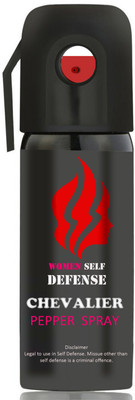 

CHEVALIER Women Self Defence Pepper Spray for Safety/Protection, Compact Size with Clip | Max Protection - 45 shots | 55 ml Pepper Stream Spray