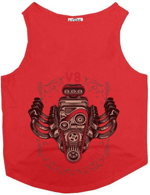 

Ruse T-shirt for Cat(Poppy Red
