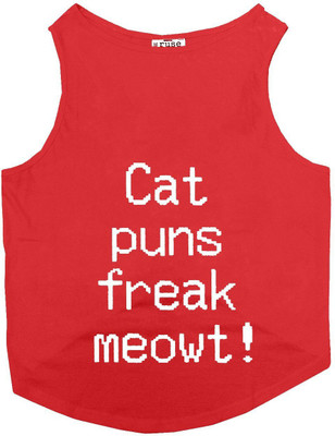 

Ruse T-shirt for Cat(Poppy Red