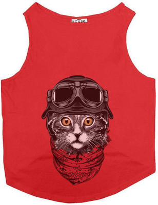 

Ruse T-shirt for Cat(Poppy Red