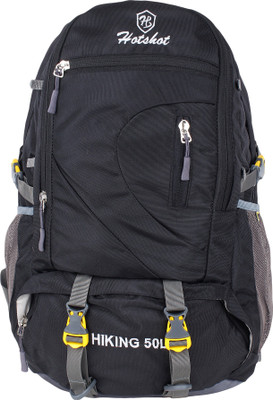 

Hot Shot Waterproof Outdoor Sport Camp Hiking Trekking Bag Camping Rucksack, 50 Liters Rucksack - 50 L(Black)