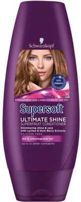 

Schwarzkopf Supersoft Ultimate Shine Superfruit, Dull & Unmanageable Hair conditioner, 250ml(250 ml)