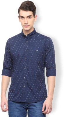 van-heusen-men-printed-casual-dark-blue-shirt