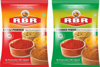 

RBR Premium Spices- Chilli Powder(Mirchi), Coriander Powder(Dhaniya), 100g Each, (200g)(2 x 100 g)