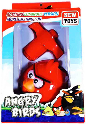 

Three Mask Angry Birds Rotating Luminous Spinner Toy With Lights For Kids - Red(Red)