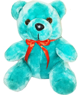 

TALKING GANESHA Cute Teddy Bear with Bow Soft Plush Toy Love Girl 23 cms - bLUE - 23 cm(Blue)