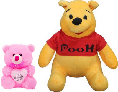 

Aero Cute Winnie The Pooh & Soft Little Teddy for Kids - 32 cm(Pink, Yellow)