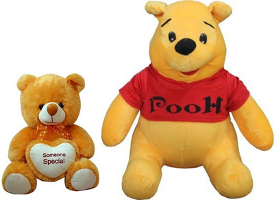 

Aero Winnie The Pooh & Soft Brown Teddy For Kids & Loved Ones - 30.5 cm(Yellow, Brown), Brown;yellow