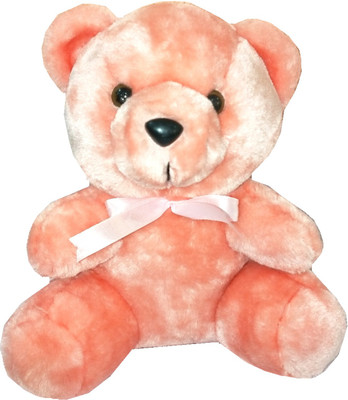 

TALKING GANESHA Cute Teddy Bear with Bow Soft Plush Toy Love Girl 23 cms - Peach - 23 cm(Peach)