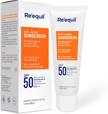 

Re'equil Anti Aging Sunscreen - SPF 50 PA+++(50 g)