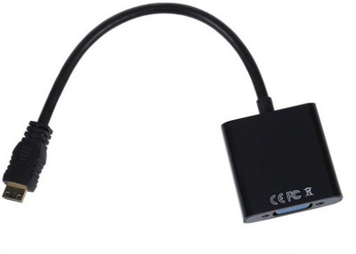 

SACRO TV-out Cable DYO_540D HDMI to VGA Cable compatible for laptop/PC/TV/Tablet/Projector/Xbox(Black, For Computer)