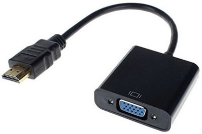 

SACRO TV-out Cable NKU_522N HDMI to VGA Cable compatible for laptop/PC/TV/Tablet/Projector/Xbox(Black, For Computer)